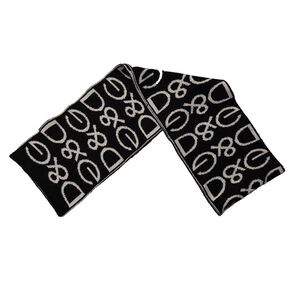 Dolce & Gabbana D&G Black & Off White Reversible Heavy Wool Scarf Pre-owned